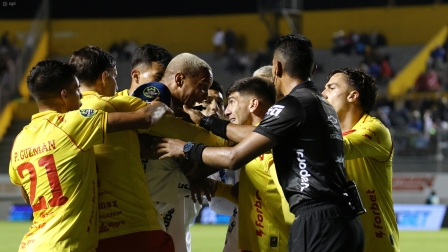 Quito, domingo 16 de agosto 2026. Aucas recibe a Liga Deportiva Universitaria por la fecha 25 del campeonato en el estadio Gonzalo Pozo RipaldaAPI / HAMILTON LOPEZ