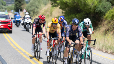 Un pelotón de ciclistas en la quinta etapa