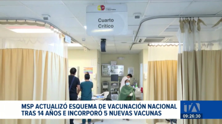 El Gobierno Nacional actualizó el esquema de vacunación a escala nacional para fortalecer la salud pública.  Un reportaje de Belén Merizalde