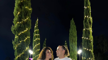 El cantante Mauricio Núñez, junto a su esposa Giomara Lozada, antes del siniestro.
