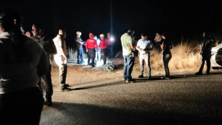 Tras la alerta del hallazgo del cuerpo de tres mujeres jóvenes, la Policía acudió al sector Cerro Monduque.