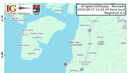 Sismo en el cantón El Guabo