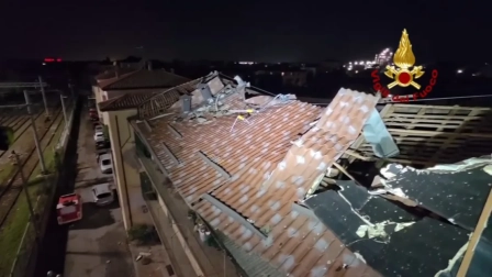 Docenas de personas resultaron heridas tras un tornado y granizo en la ciudad del norte de Italia, Cremona.