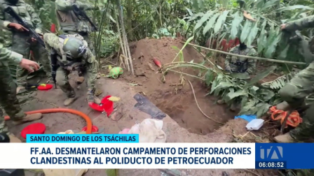El descubrimiento de un nuevo punto de extracción ilícita de combustible evidencia la magnitud del delito hidrocarburífero en la provincia Tsáchila. Un reportaje de Karen Caguano