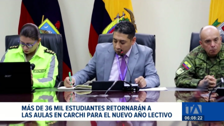 Más de 150 instituciones educativas reabrirán sus puertas en Carchi, los operativos vigilarán los accesos y vías principales para garantizar seguridad. Un reportaje de Jairo Jácome