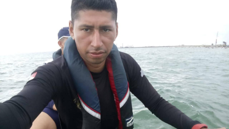 Geovanny Rivera es buzo de la Armada y el 19 de agosto fua a realizar trabajos en la plataforma Amistad.