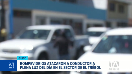 Dos hombres armados intentaron robar el teléfono móvil de un conductor, destruyeron los cristales del vehículo antes de darse a la fuga. Un reportaje de Mishell Villacís