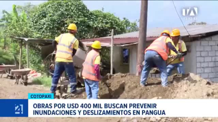 En la localidad de Cotopaxi se ejecutan obras para prevenir inundaciones y deslaves con un presupuesto asignado de 400 mil dólares. Un reportaje de Belén Merizalde