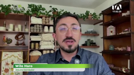 Wilo Haro, bordador ecuatoriano, rescata la historia textil de Guamote a partir de una tradición familiar y un archivo con más de 3 mil bocetos.