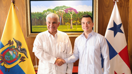Los presidentes Daniel Noboa y José Raúl Mulino se reunieron en Guayaquil para abordar temas de comercio, inversión y migración.