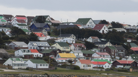 Vista general de Stanley, Islas Malvinas, foto tomada el 9 de octubre de 2019