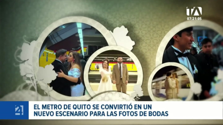 La nueva tendencia urbana capta a recién casados inmortalizando su compromiso en las instalaciones del Metro de Quito. Un reportaje de Mishell Villacís