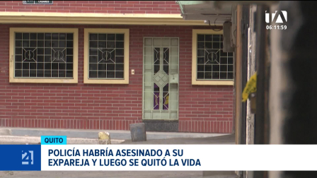 El hecho conmocionó al sector tras confirmarse el fallecimiento de la mujer a manos del agente en servicio activo, tres menores de edad quedan en la orfandad. Un reportaje de Brigette Mancheno