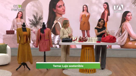 Adriana Cobo, diseñadora de moda, impulsa el lujo sostenible al unir diseño contemporáneo con técnicas artesanales y el trabajo de comunidades ecuatorianas.