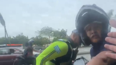 Motociclista protagoniza altercado en operativo de la av. Narcisa de Jesús