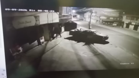 Cámaras de videovigilancia captaron el momento en que delincuentes se robaron 65 quintales de arroz la madrugada de etse 9 de septiembre de 2026.