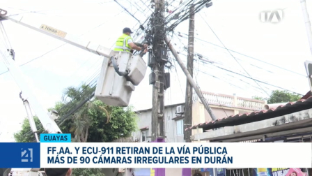 FF. AA.  y el ECU-911 desmontaron los dispositivos instalados en la vía pública con los que las bandas delictivas vigilaban las operaciones de la Fuerza Pública. Un reportaje de Paula Kuhn
