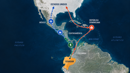 Las rutas utilizadas por ecuatorianos para intentar llegar a Estados Unidos han cambiado ante los nuevos controles migratorios.
