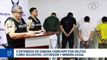 La Policía Nacional apprehendió a nueve personas, cinco de los sospechosos estarían vinculados a delitos de secuestro, extorsión y minería ilegal. Un reportaje de Sandra Machuca