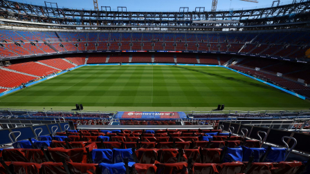 Vista del Camp Nou, estadio del FC Barcelona, que será sede de la final de la Champions en 2029.