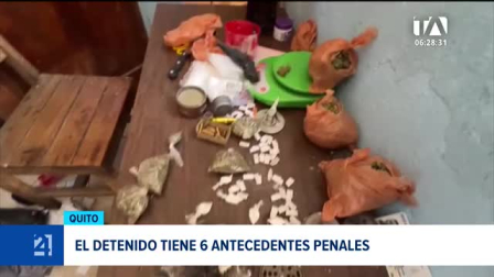 La Policía Nacional halló 700 dosis de marihuana y 100 de cocaína en poder del implicado, quien cuenta con un historial judicial y una detención previa por homicidio. Un reportaje de Juan Miguel Rodríguez