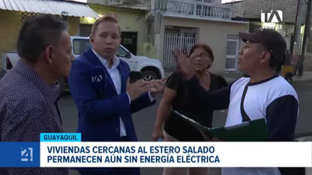 Moradores de las riberas del Estero Salado exigen la intervención urgente de CNEL y del Municipio ante el colapso de las redes eléctricas e inundaciones. Un reportaje de Ever Moreira