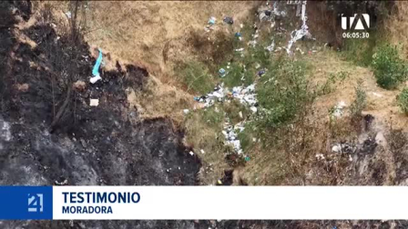Bomberos lograron controlar el fuego en el sector norte de Quito. Entre los afectados, un habitante de la zona que perdió parte de su taller de trabajo. Un reportaje de Brigette Mancheno