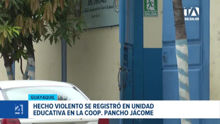 La jornada escolar en la cooperativa Pancho Jácome se vio interrumpida por un acto violento que dejó a un alumno herido y al agresor aprehendido. Un reportaje de Catalina García