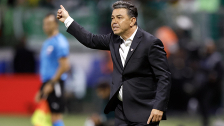 Marcelo Gallardo, exentrenador de River Plate, en una partido por Copa Libertadores ante Palmeiras, el 24 de septiembre de 2025.