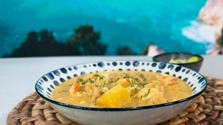 Este miércoles 16 de septiembre del 2026 preparamos chupe de pescado y camarón, la receta de Cocinando esTAmañana, junto al chef Felipe Campana.