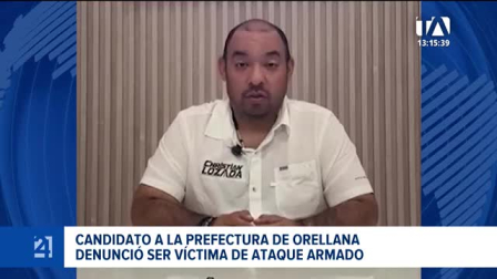 La Policía y el CNE alistan el despliegue de seguridad tras registrarse un ataque a tiros contra el vehículo de un postulante en Orellana. Un reportaje de Lucía Clavijo