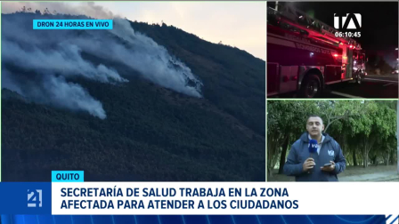Organismos de socorro evalúan la superficie afectada, mientras equipos de emergencia trabajan en el sitio para controlar los focos activos de calor. Un reporte de Gustavo Jaramillo
