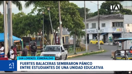 Enfrentamientos armados en las últimas horas provocaron zozobra en el cantón esmeraldeño, obligando al resguardo de estudiantes. Un reportaje de Gregory Rosero