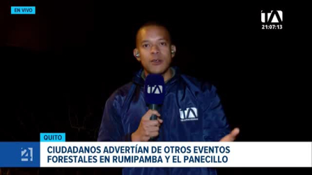 Equipos de socorro concentran los trabajos en las zonas altas de la montaña para evitar la propagación de las llamas en el norte de Quito. Un reportaje de Juan Miguel Rodríguez