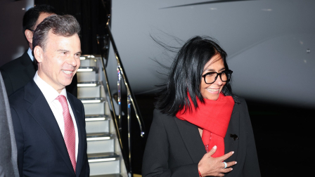 Delcy Rodríguez llegó a Nueva York, Estados Unidos, este 21 de septiembre de 2026.