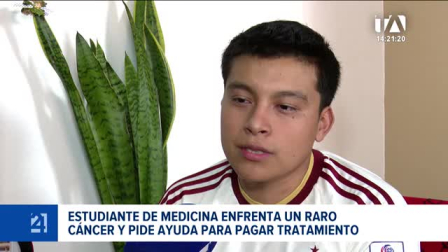 El paciente tuvo que suspender sus estudios de medicina tras afrontar un costo particular superior a 70 mil dólares por la medicina requerida. Un reportaje de Juan Miguel Rodríguez