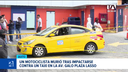 Agentes de tránsito aprehendieron al conductor del taxi involucrado en la av. Galo Plaza Lasso mientras se determinan las responsabilidades del siniestro. Un reportaje de Juan Miguel Rodríguez