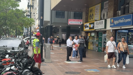 Robo con persona herida en la Av. 9 de Octubre, en Guayaquil