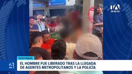 Trabajadores del sector detuvieron al hombre y aplicaron medidas de justicia por mano propia tras un presunto robo. Además, señalan que están cansados de los constantes hechos delictivos en la zona.  Un reportaje de Camila Guevara