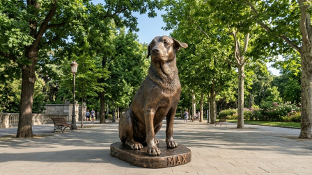 Las autoridades colocarán un monumento para rendir homenaje al perro comunitario Max