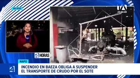 La suspensión del transporte de crudo a través del oleoducto se produjo tras un flagelo registrado la tarde de este jueves en Napo. Un reportaje de Brigette Mancheno