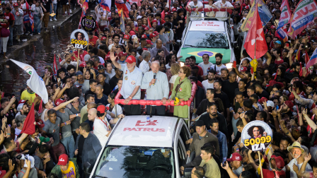 El presidente de Brasil y candidato presidencial Luiz Inácio Lula da Silva