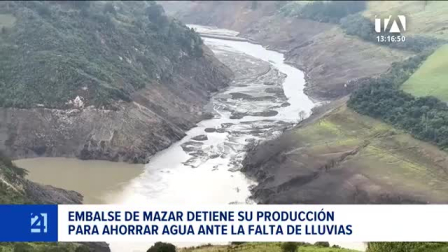 La abrupta reducción de caudales obligó a detener la generación hidroeléctrica, medida que expertos califican como indispensable para mitigar un escenario crítico en los próximos meses. Un reportaje de Brigette Mancheno