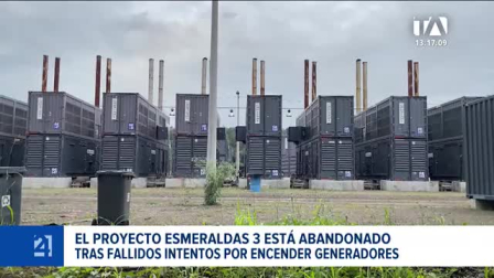 Imágenes del noticiero confirman el deterioro de equipos valuados en 71.4 millones de dólares tras fallidos intentos por ponerlos en funcionamiento. Un reportaje de Fausto Yépez