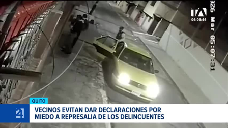 La víctima fue interceptada por tres hombres en un auto, en el sur de Quito. Vecinos del sector se movilizan exigiendo un reforzamiento del patrullaje policial. Un reportaje Gustavo Jaramillo