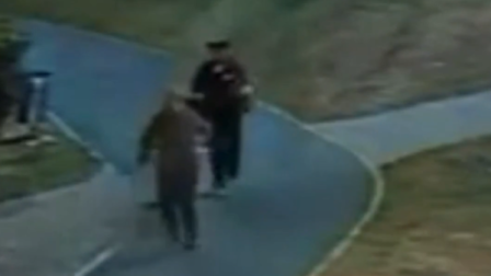 Cámaras captaron el momento en que un sospechoso agredió a una mujer para robarle sus pertenencias en un parque de Cuenca.