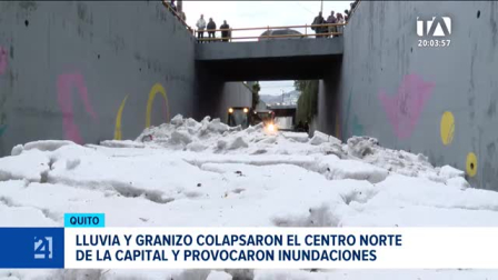 La fuerte precipitación registrada la tarde de este miércoles se convierte en el segundo aguacero de magnitud en cuatro días. Un reportaje de Brigette Mancheno