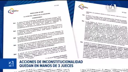 Las acciones presentadas objetan la constitucionalidad de la medida del Consejo de la Judicatura y la competencia de los jueces asignados. Un reportaje de María Fernanda Utreras