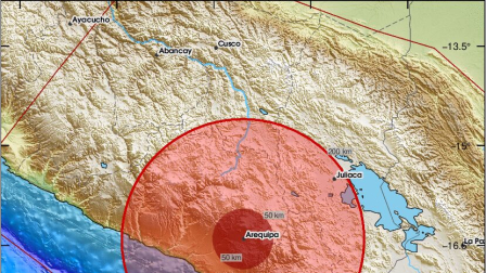 El registro del sismo este domingo 11 de octubre