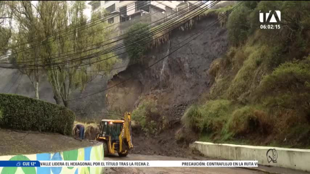 Organismos de respuesta realizarán una inspección técnica del talud para descartar nuevos colapsos. No se registraron personas heridas. Un reportaje de Gustavo Jaramillo